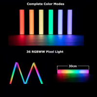 Aputure MT Pro RGB světelná lišta Bi-Colour 2000K -10000K 7,5W výkon Pixelable mini LED tube light, podporuje ovládání Sidus Lin